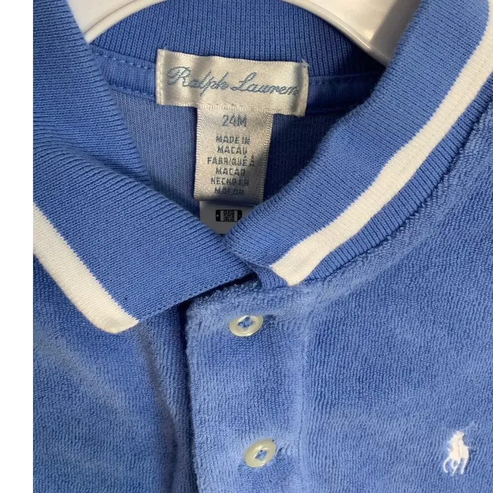 Ralph Lauren Blue‎ Terry Cloth Polo size 24 mo